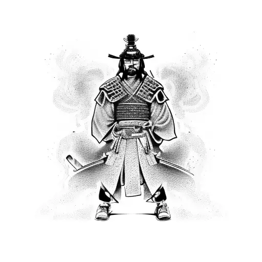 Samurai Com Olhos Flamejantes