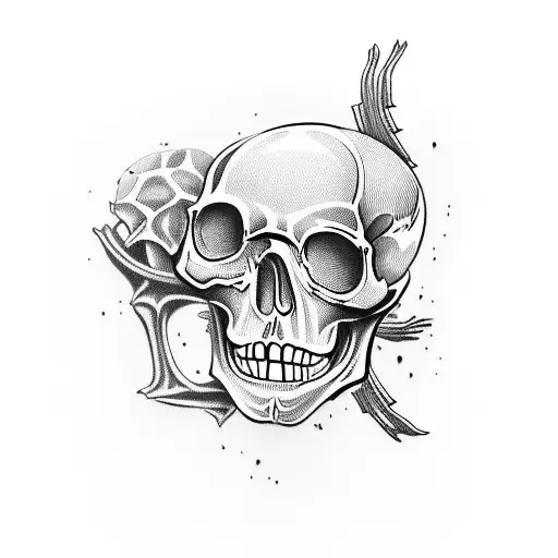 Skeletons Body With His Arm Scratching His Skull