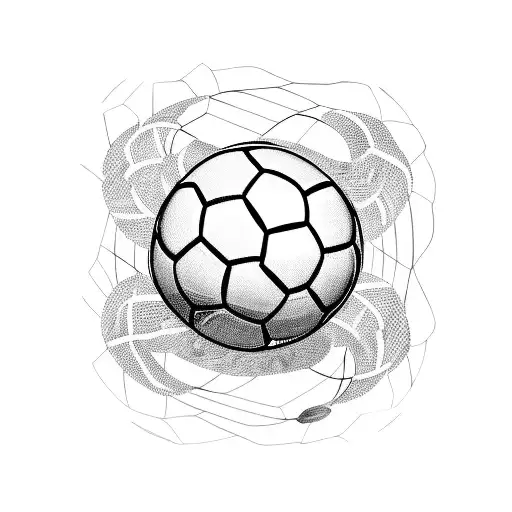 Soccer Ball With A Snake Wrapping Around It