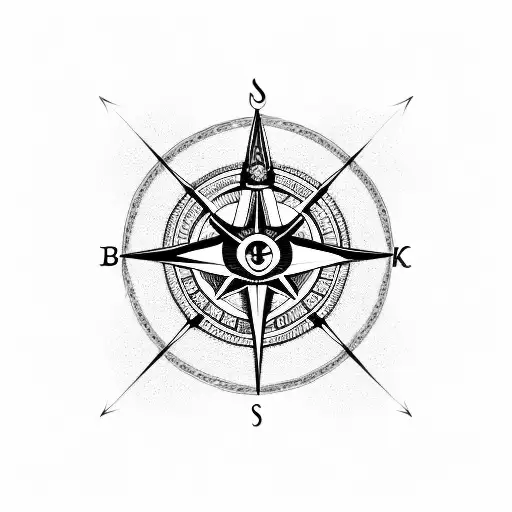Incorporate Masonic Symbols Into A Minimalist Tattoo Of A Compass Pointing East
