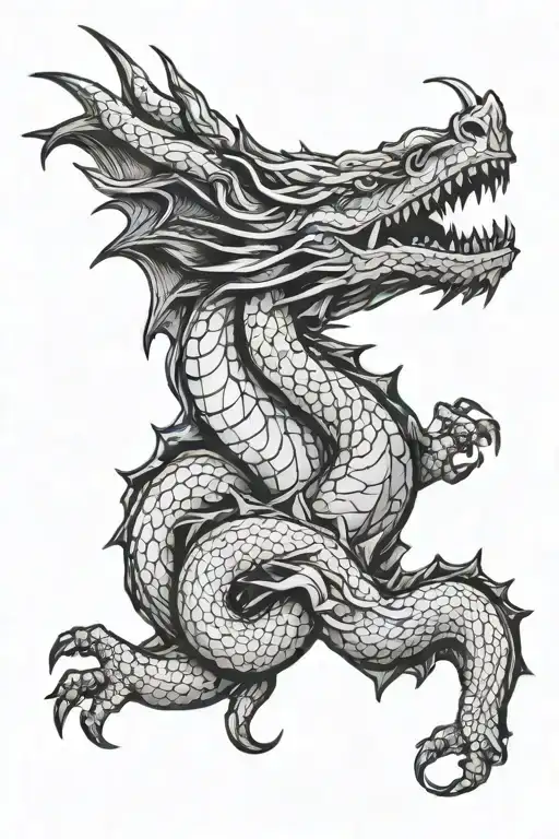 Side Face Of Dragon Wrapped