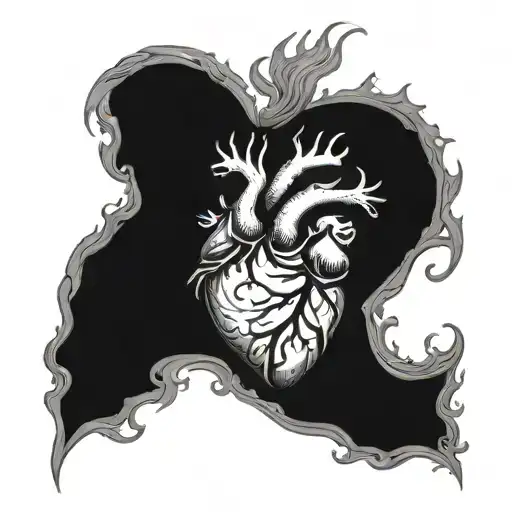 Anatomically Correct Heart On Fire