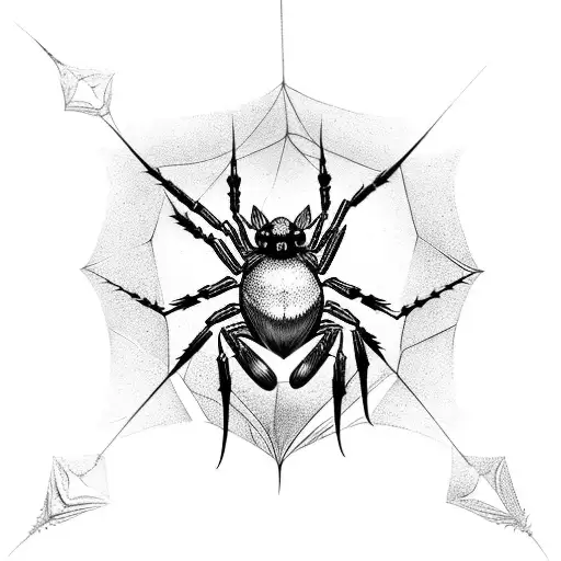 A Dark Design Of A Gothic Spiders Forming A Web Around It