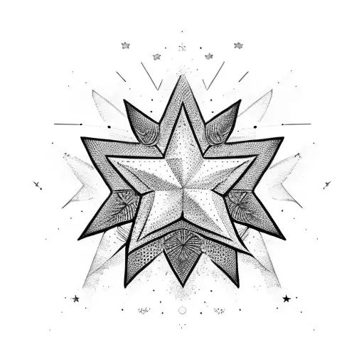 Different Size Stars Flowing