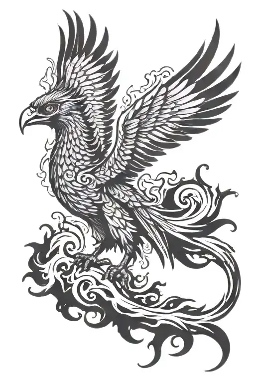 Phienix Rising From The Ashes Symbolizing Overcoming