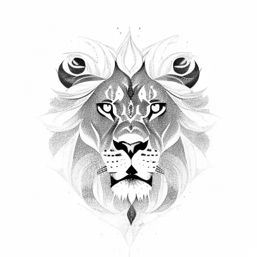 The Name Adham Along With The Face Of A Ferocious Lion