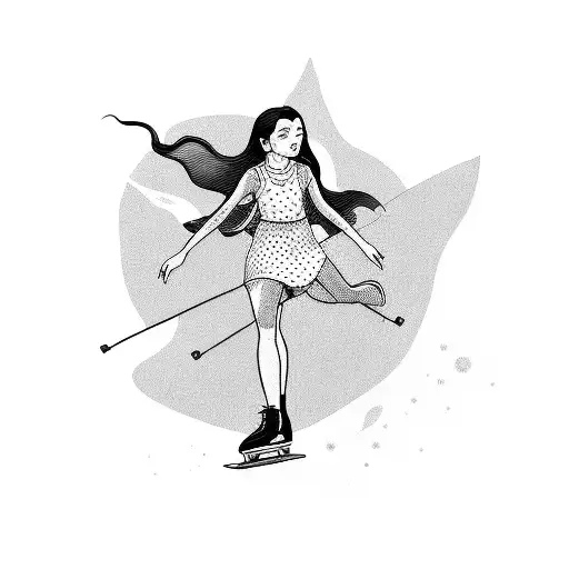 Girl On Top Of A Skate With Dog Behind