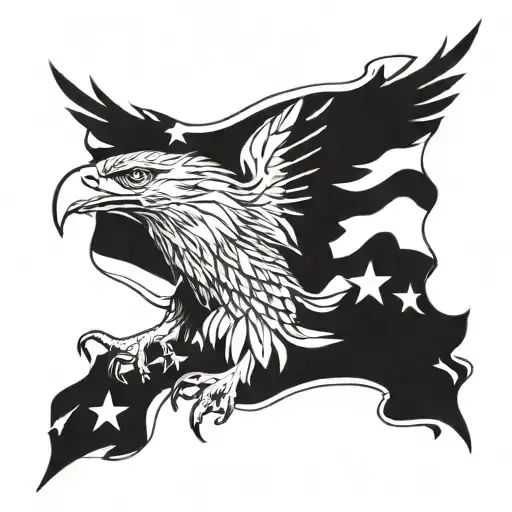 Eagle Flag Intertwined