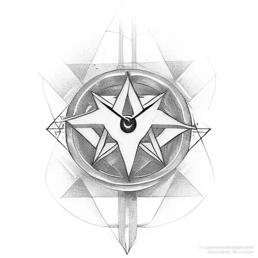 Hourglass With Pentagram
