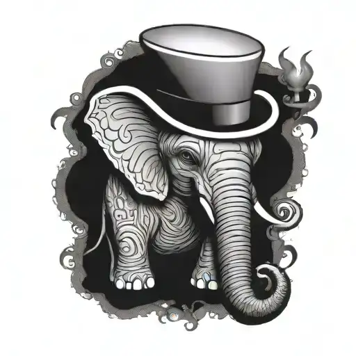 Elephant In Top Hat