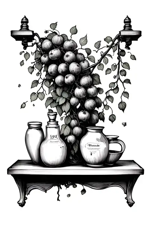 Vine Falling Off A Shelf