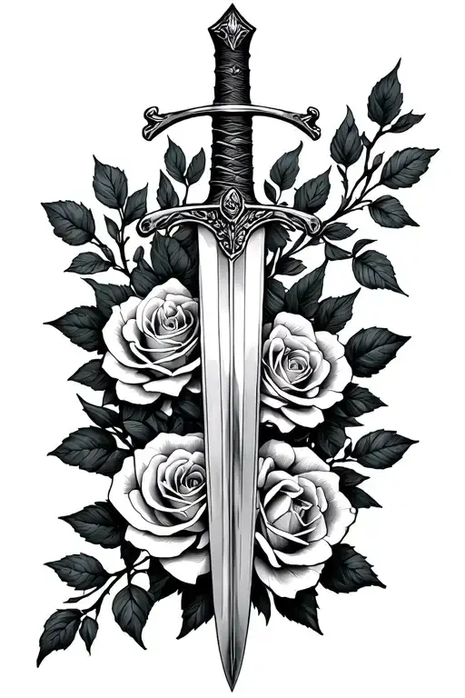 Sword Wrapped In Roses