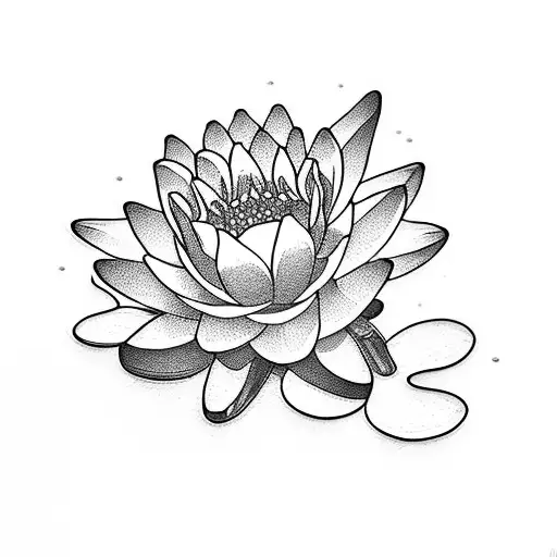 A Bouquet Of Water Lilies And Daffodils Floating On A Calm Lake