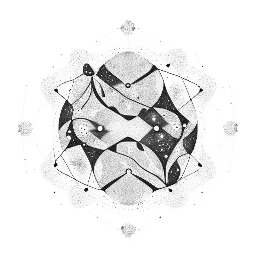 A Constellation Of Guitar Chords Forming A Galaxy