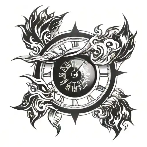 Eye Flames Clock