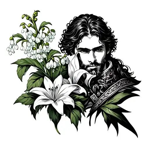 Anduin Wrynn With Lily Of The Valley And Larkspur