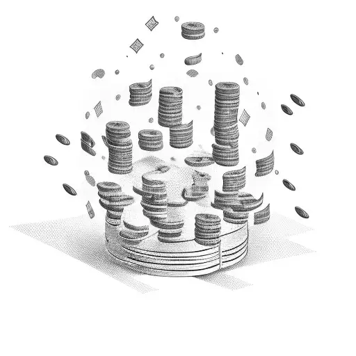 A Stack Of Money Raining Down On A Family Gathering