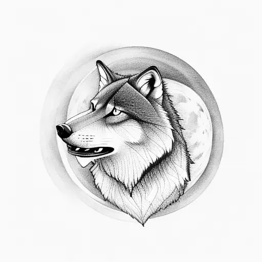 A Majestic Wolf Howling At The Moon In A Norse Mythology-inspired Landscape