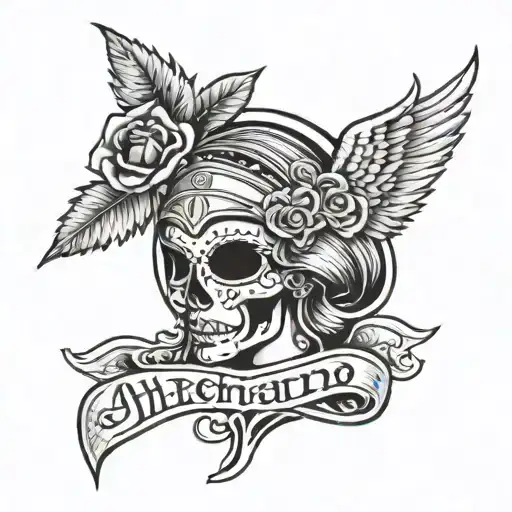 Athena In Chicano Lettering