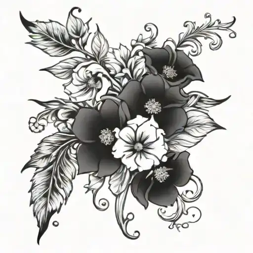 Victorian-inspired Floral Pattern Incorporating Elements Of Market Trading