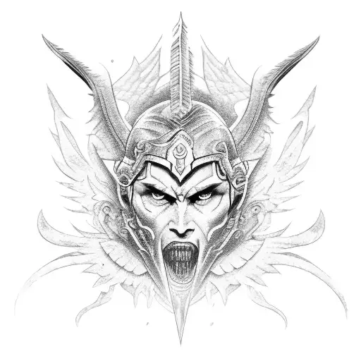 A Fierce Warrior Angel Engaged In Combat