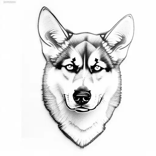 A Husky And A German Shepherd