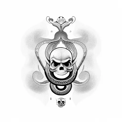 Snake And Skull