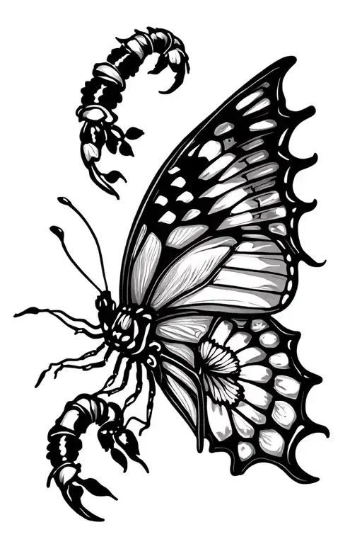 Scorpio Flowers Butterfly