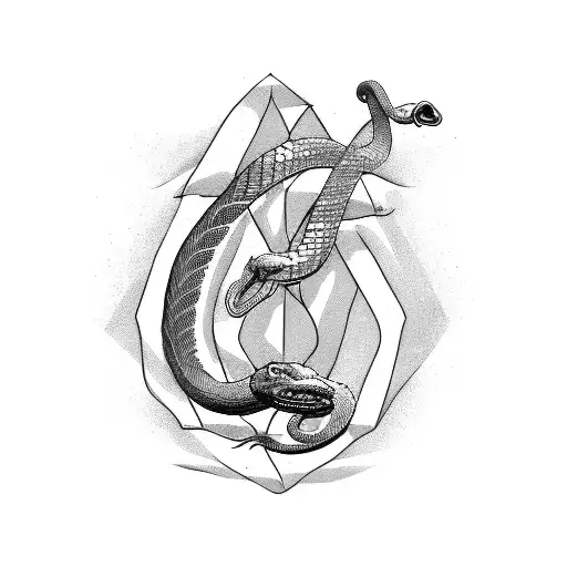 Snake Wrapped Around A Sword