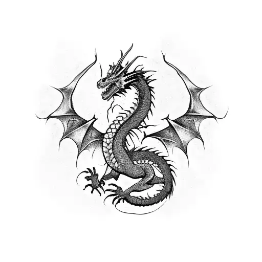 Dragon With Red Details