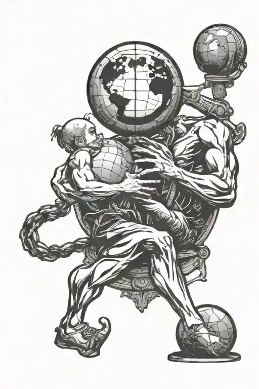 Atlas Holding Earth Globe
