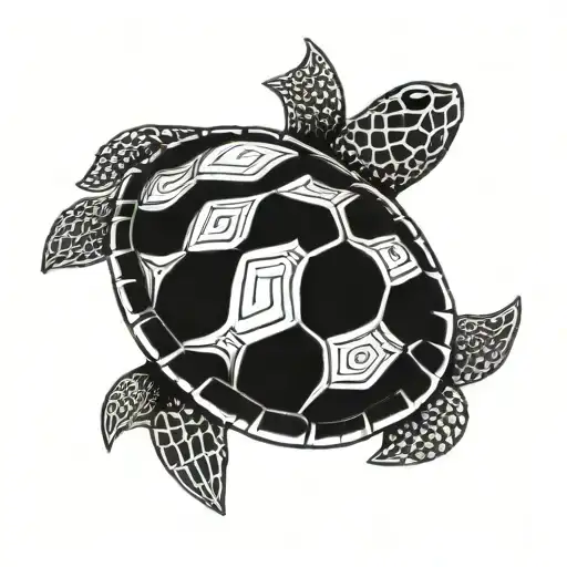 Turtle Shell With Indian