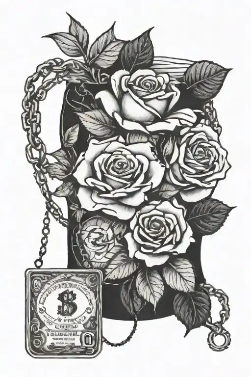 Rose And Money Bag