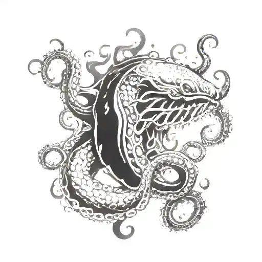 Kraken With Tentacles Wrapping
