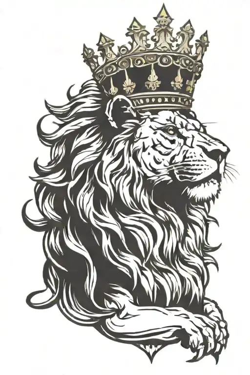 Lion Wearing A Crown