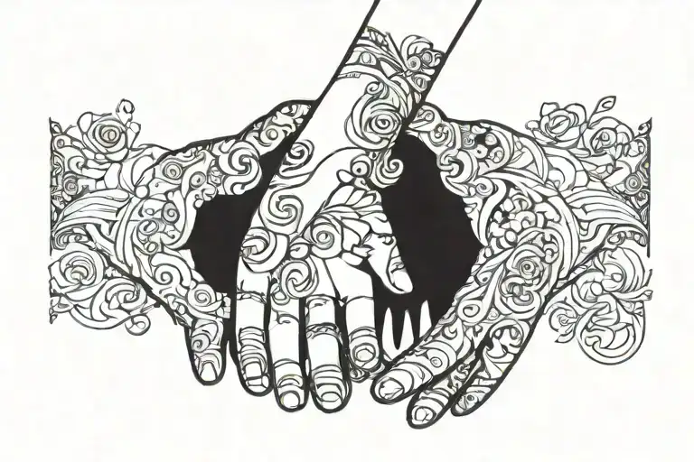 Daughter Holding Hands