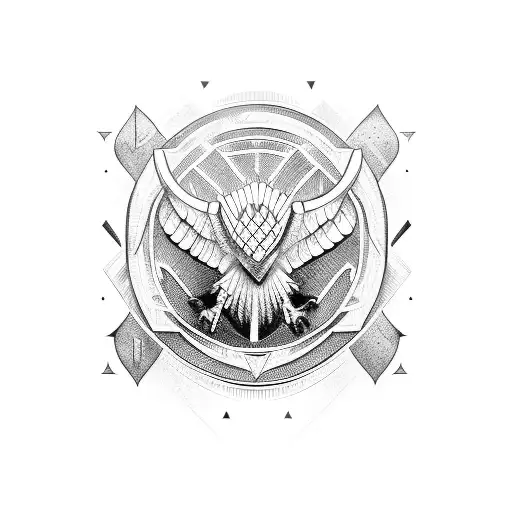 Eagle Followed By A Knight