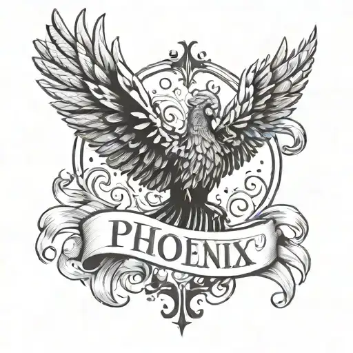 Phoenix With Quote 'Handle With Grace'