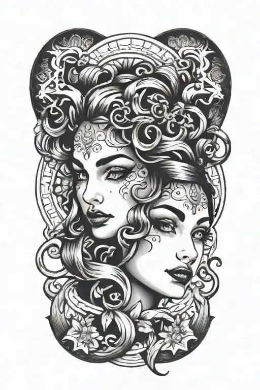 Scorpio Zodiac As A Soft Feminine Woman Face