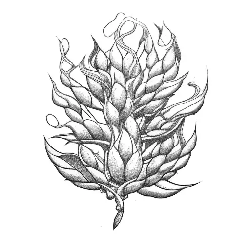 Corn Plant With Visible Roots Linked To A Bean Plant