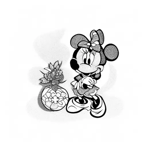 Minnie Mouse With Word Maisie