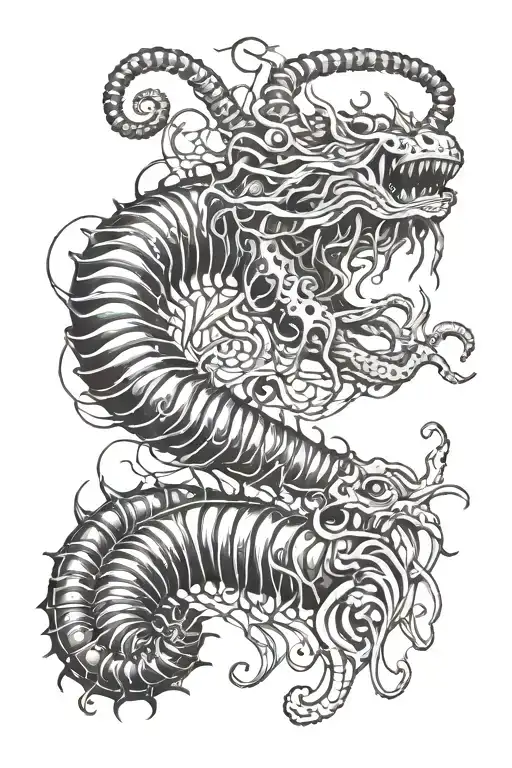 Millipede With Demon Head