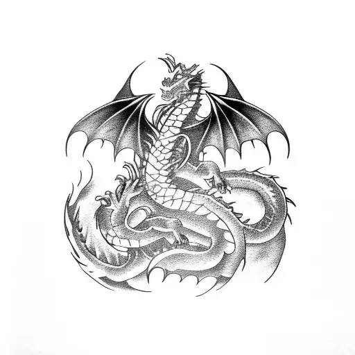 Dragon On Dual Daggers