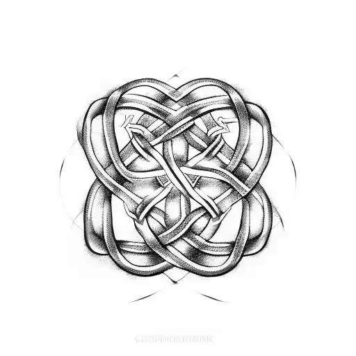 Celtic Knotwork Intertwined With Bdsm Symbols