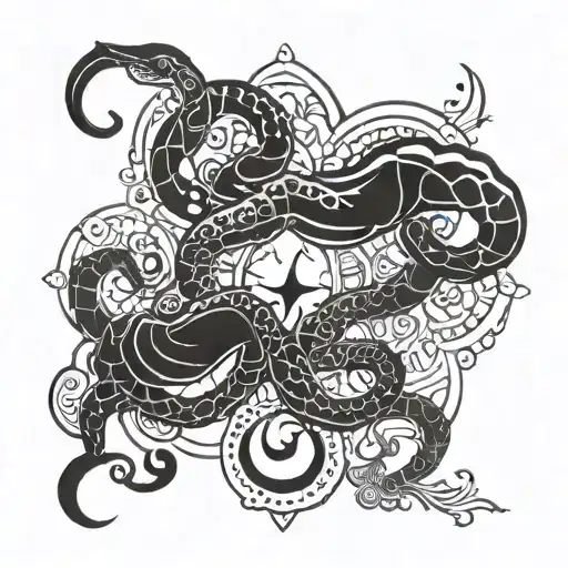 Feminine Design Incorporating Scorpio Libra And Cancer Zodiac Sign