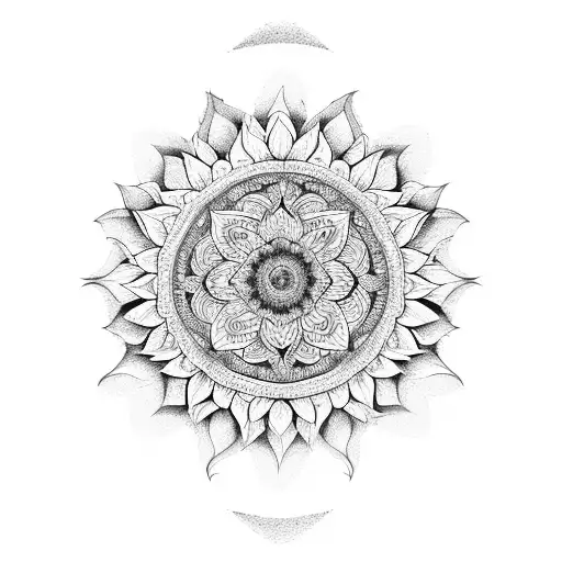 Mandala With Sunflower