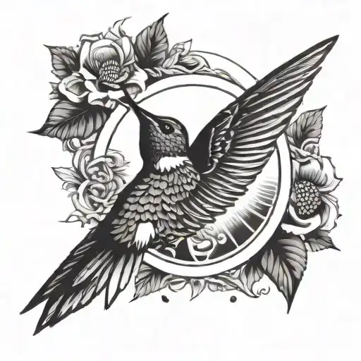 Hummingbird And The Sun Shining