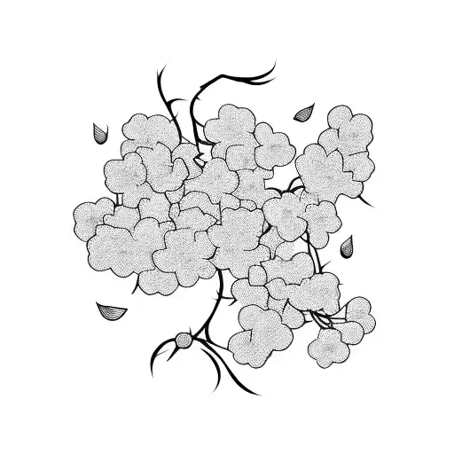 A Guitar Made Out Of Cherry Blossoms