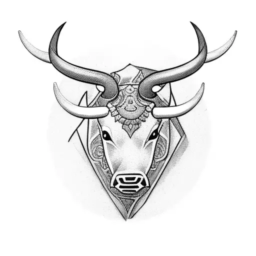 Bull Wrist Tattoo With Horns Forward