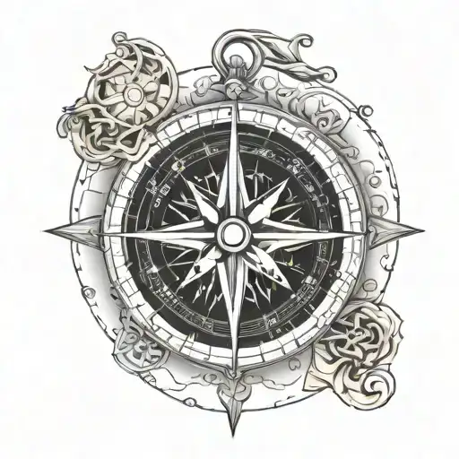 Compass Flat Eart Colored